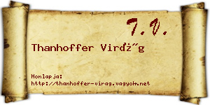 Thanhoffer Virág névjegykártya