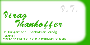 virag thanhoffer business card