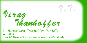 virag thanhoffer business card
